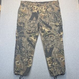 Camo Hunting Cargo Pants Drawstring Ankle Outdoor Field Pants Size 2XL 44-46